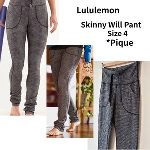 Sz4 Lululemon Skinny Will Pant *Pique
Black